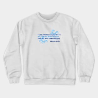 Ezekiel 36:25 Bathroom Decor Sprinkle Clean Water Crewneck Sweatshirt